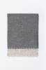  "Classic 7-11"- dark gray merino wool throw 